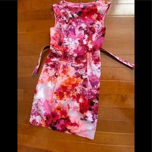 FORMAL PINK FLORAL BUSINESS DRESS